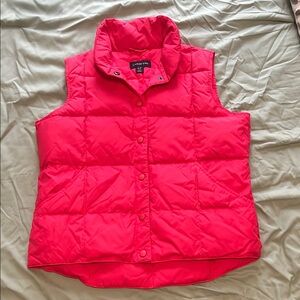 Lands' End Hot Pink Puffer Vest size small